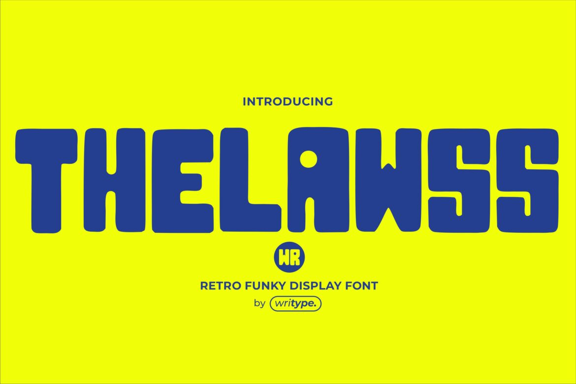 WR Thelawss - Retro Funky Font