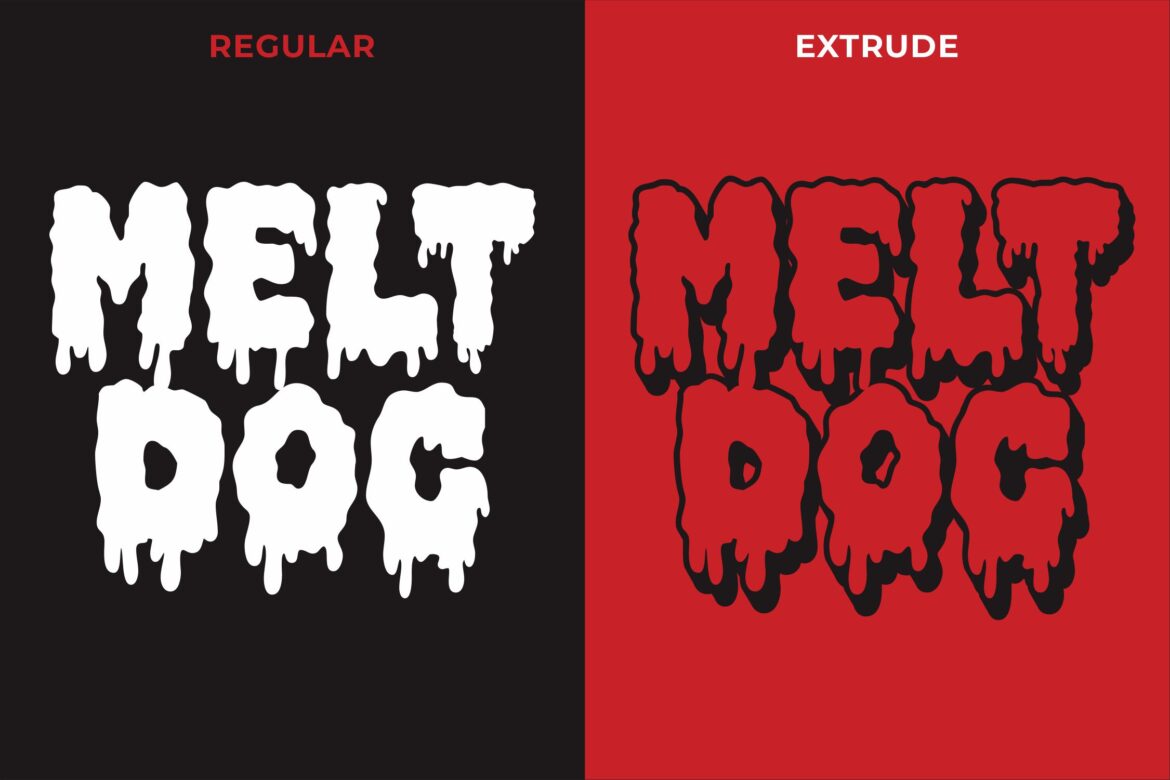 WR Meltdog - Melted Display Font - Image 2