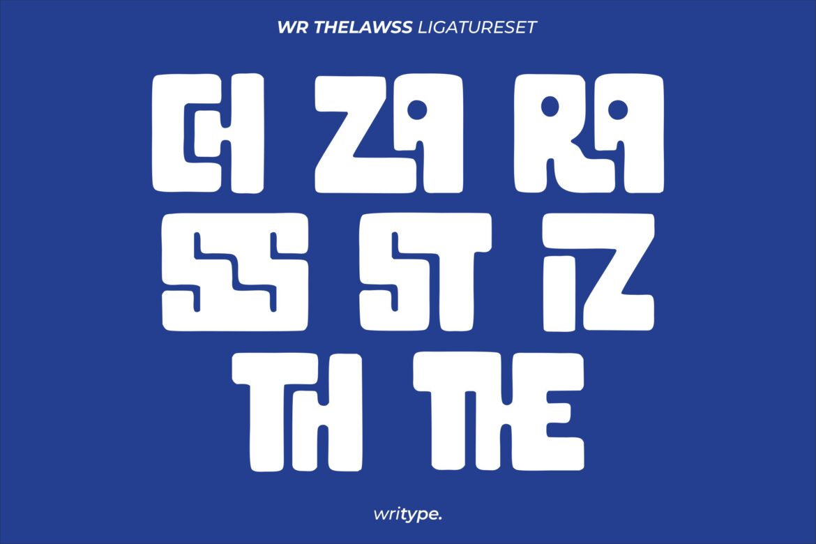 WR Thelawss - Retro Funky Font - Image 3