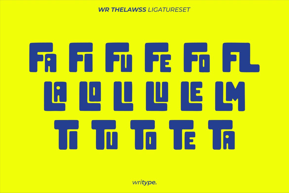 WR Thelawss - Retro Funky Font - Image 4