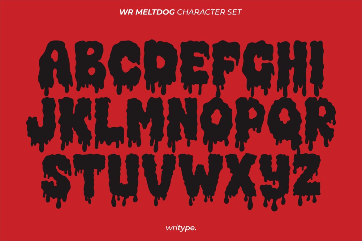 WR Meltdog - Melted Display Font - Image 6