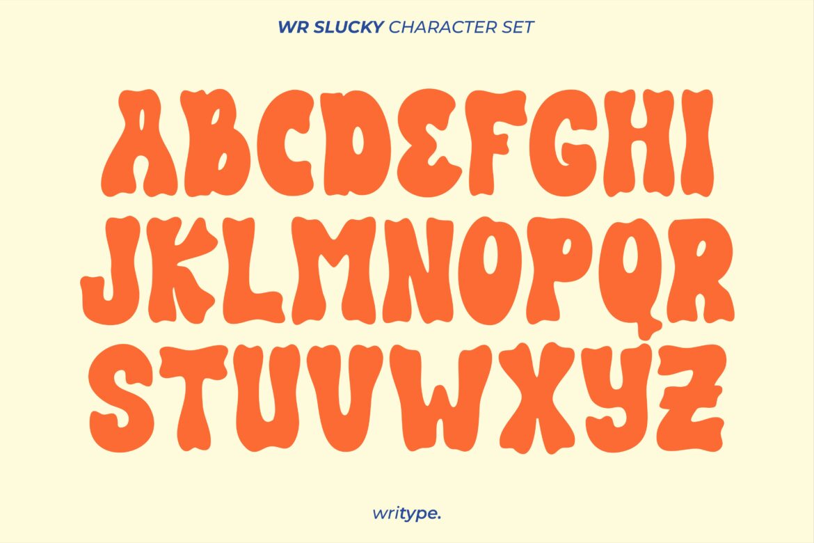 WR Slucky Display - Retro Funky Font - Image 2