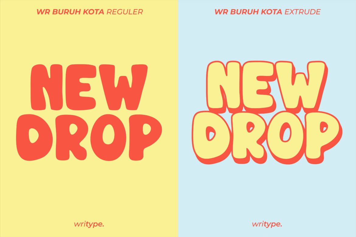 WR Buruh Kota - Retro Funky Font - Image 2